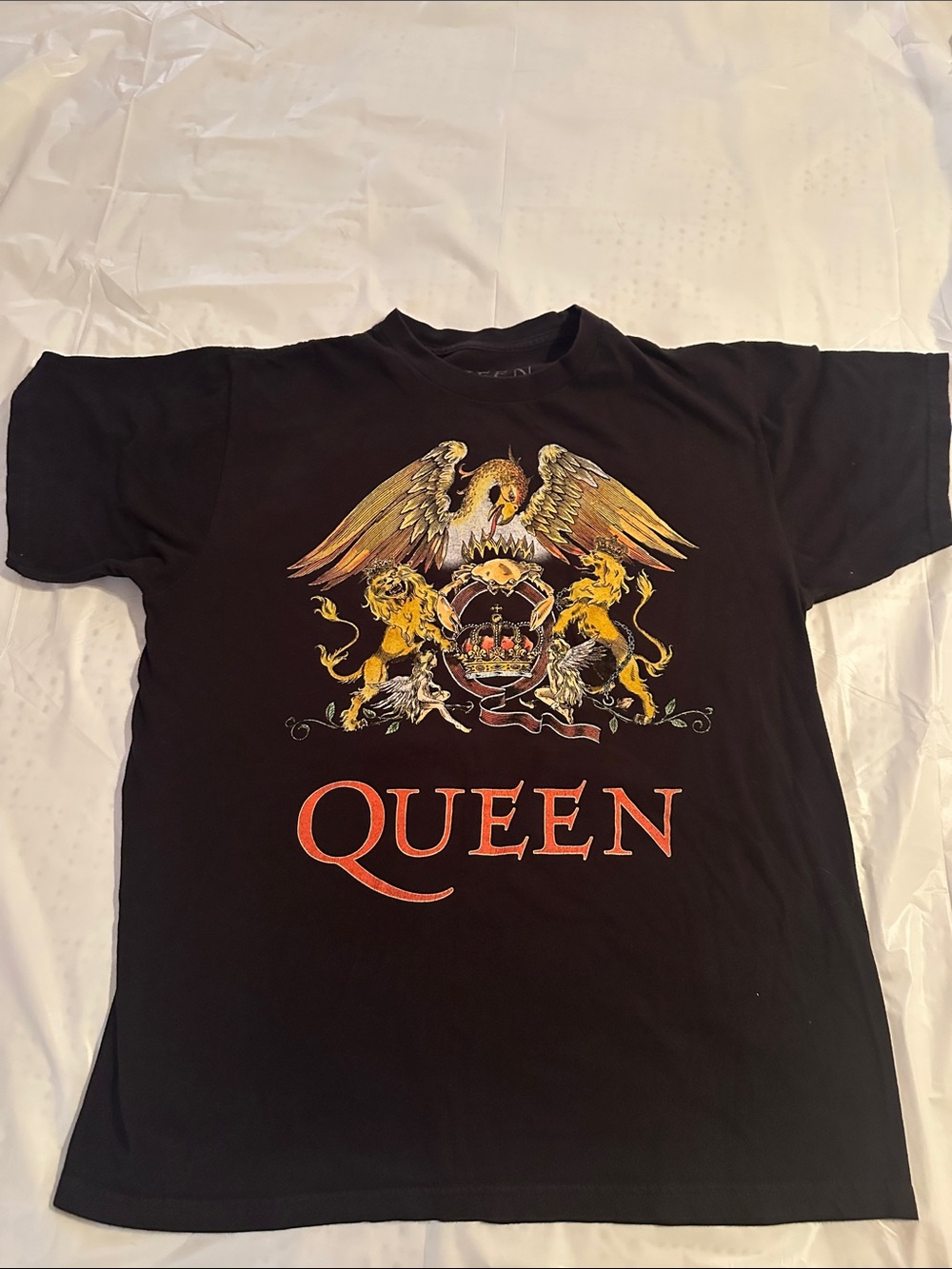 Queen Graphic Band Tee Black Classic Rock Shirt Short Sleeve Vintage Concert